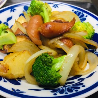 ウィンナーと野菜炒め